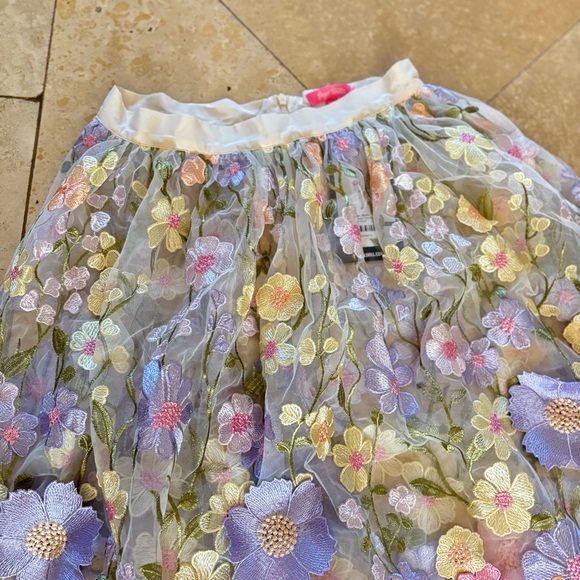 NWT FLORAL DREAMS MAXI SKIRT Dolls Kill Sugar Thrillz Tulle 3D Flowers Size XS - Picture 15 of 17